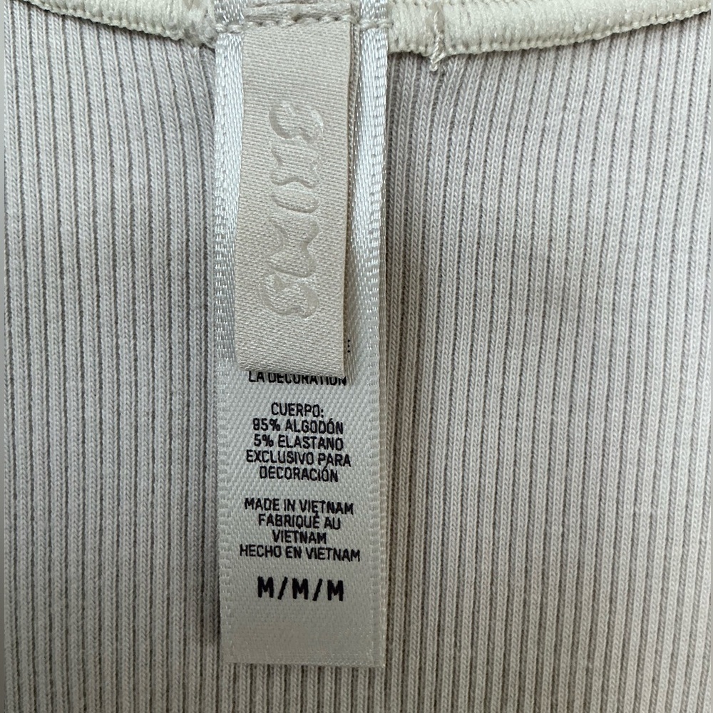 SKIMS Cotton Rib Tank | Stone | Size M - Picture 4 of 4